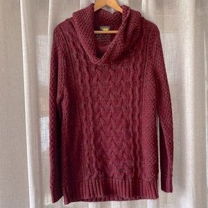 cabela’s red cowl neck sweater